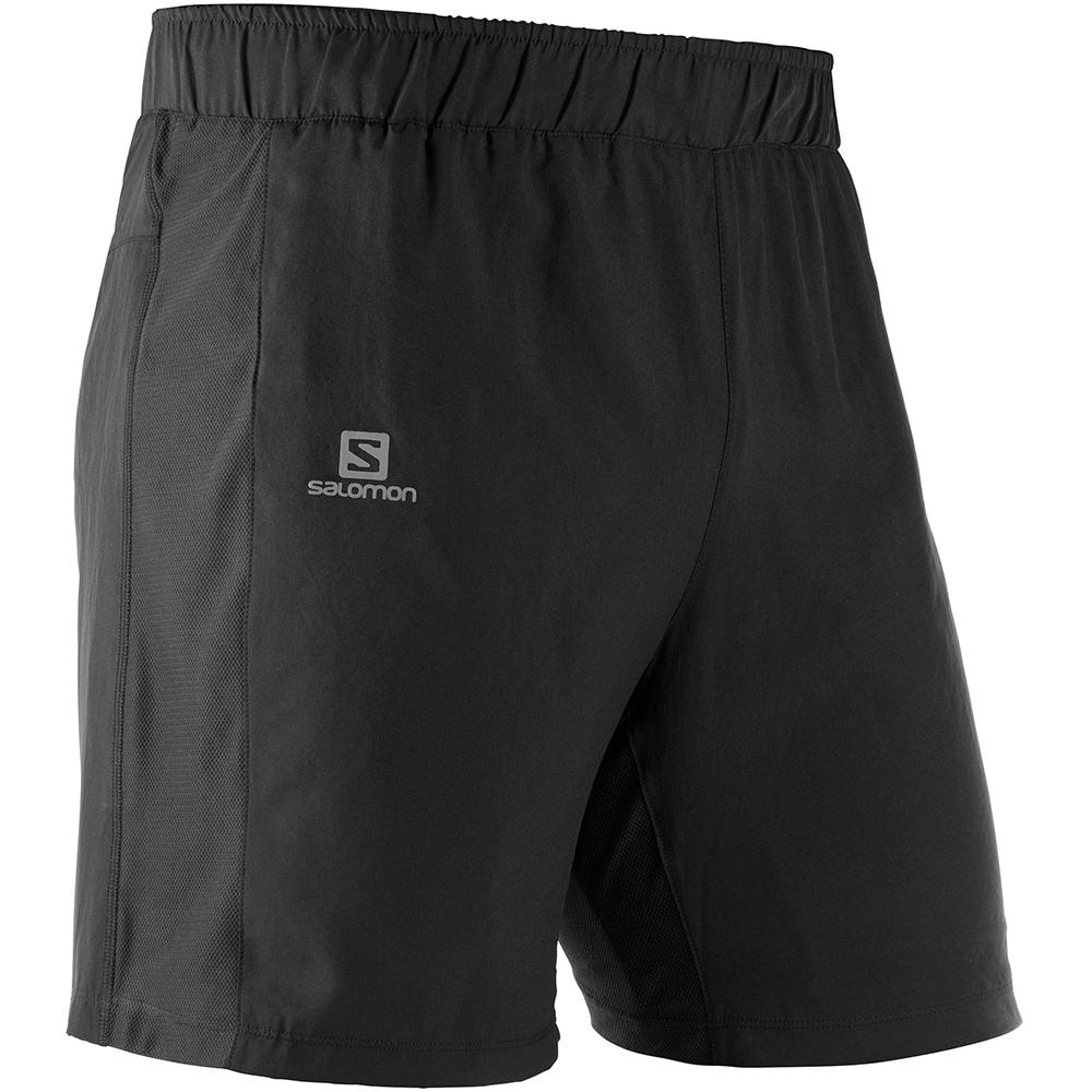 Salomon Singapore Mens Shorts - AGILE 2 IN 1 M Black | 75692-OHFG